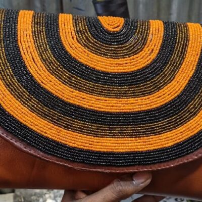 Brown Pure Leather Clutch