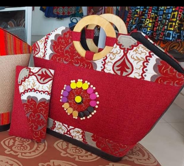African Print Bag with Matching Clutch Bag African Print Bag with Matching Clutch Bag