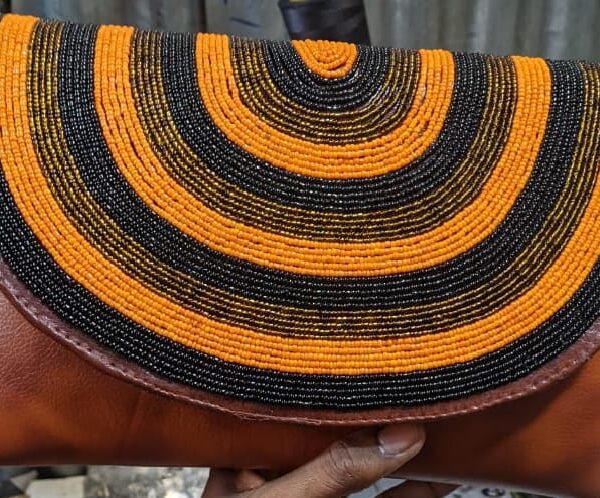 Brown Pure Leather Clutch